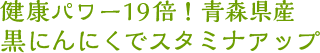 健康パワー19倍！青森県産黒にんにくでスタミナアップ